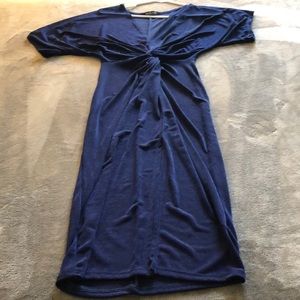 Navy blue fitted dress